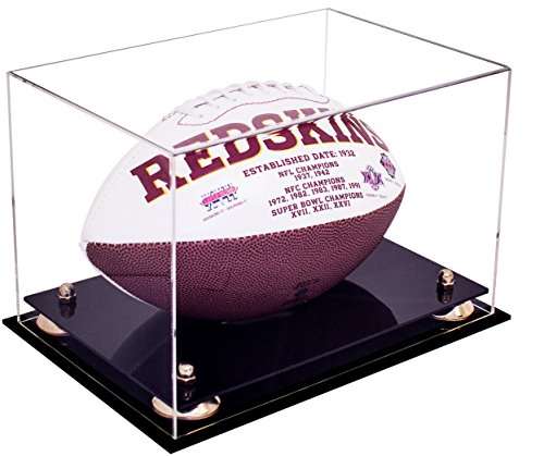 0641752959118 - DELUXE CLEAR ACRYLIC NFL COLLECTIBLE FOOTBALL DISPLAY CASE WITH UV PROTECTION (A004)