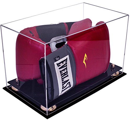 0641752959163 - DELUXE CLEAR ACRYLIC FULL SIZE DOUBLE BOXING GLOVE DISPLAY CASE WITH UV PROTECTION