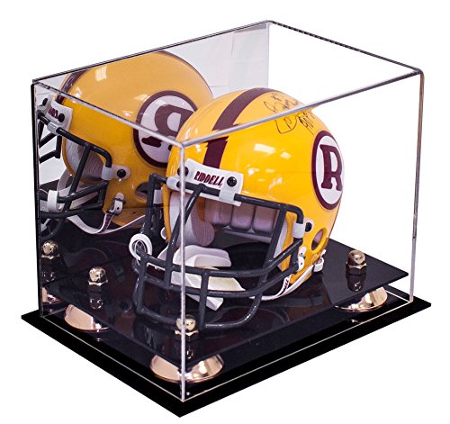 0641752962057 - VERSATILE DELUXE ACRYLIC TABLE TOP DISPLAY CASE - SMALL RECTANGLE BOX WITH RISERS WITH MIRROR 8.25 X 6 X 7 (A003)