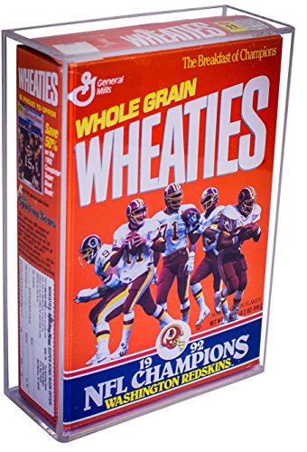 0641752962507 - DELUXE CLEAR ACRYLIC WALL MOUNT WHEATIES CEREAL BOX DISPLAY CASE WITH UV PROTECTION