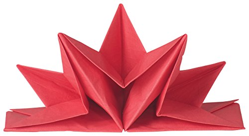 0064180180273 - NOW DESIGNS ORIGAMI PAPER NAPKINS, RED