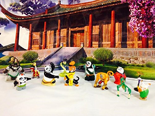 0641938959130 - DREAMWORKS KUNG FU PANDA CAKE/CUPCAKE TOPPERS 12 PC SET INCLUDE: PO-THE DRAGON WARRIOR, ALL 5 OF THE FURIOUS FIVE INCLUDING MANTIS, CRANE, TIGRESS, VIPER AND MONKEY, MASTER SHIFU, MR. PING-PO'S ADOPTED FATHER, PANDA LI-PO'S REAL FATHER, YOUNG PANDA BAO A
