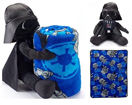 0641945837797 - STAR WARS DARTH VADER SUPER PLUSH CUDDLE BLANKET AND CHARACTER PILLOW TOY - KIDS