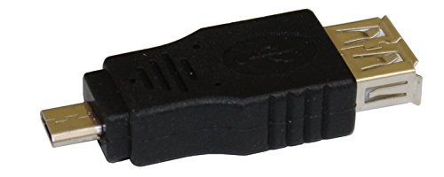 0641990142013 - READYPLUG® USB OTG HOST ADAPTER FOR PRESTIGIO MULTIPHONE 5300 DUO USB A FEMALE TO MICRO USB MALE (BLACK)