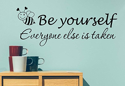 0642014249206 - BE YOURSELF EVERYONE ELSE IS TAKEN CUTE BUMBLE BEE NURSERY VINYL SAYING LETTERING WALL ART INSPIRATIONAL SIGN WALL QUOTE DECOR