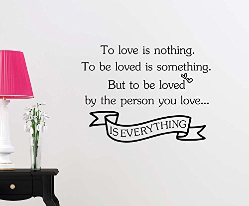 0642014250097 - TO LOVE IS NOTHING TO BE LOVED IS SOMETHING BUT TO BE LOVED BY THE PERSON YOU LOVE IS EVERYTHING CUTE INSPIRATIONAL FAMILY LOVE VINYL QUOTE SAYING WALL ART LETTERING SIGN ROOM DECOR