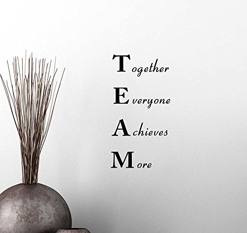 0642014251094 - WALL VINYL DECAL TEAM TOGETHER EVERYONE ACHIEVES MORE CLASSROOM SPORT FOOTBALL CUTE INSPIRATIONAL FAMILY LOVE VINYL QUOTE SAYING WALL ART LETTERING SIGN ROOM DECOR