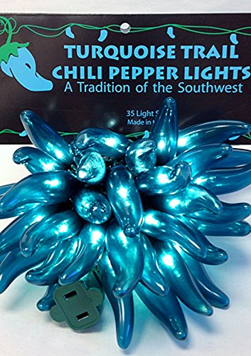 0642070925878 - TURQUOISE TRAIL NEW MEXICO CHILI PEPPER LIGHTS STRING OF 35