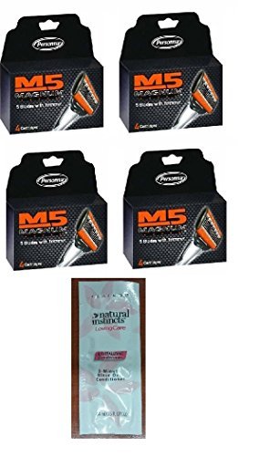0642078275630 - PERSONNA M5 MAGNUM 5 REFILL RAZOR BLADE CARTRIDGES, 4 CT. (PACK OF 4) WITH FREE LOVING COLOR TRIAL SIZE CONDITIONER