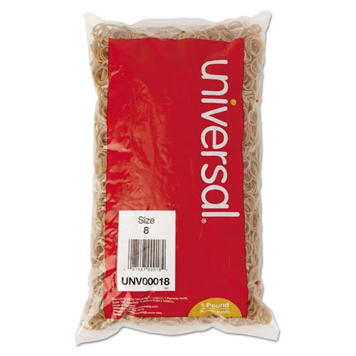 0642125306126 - UNIVERSAL - RUBBER BANDS, SIZE 8, 7/8 X 1/16, 5000 BANDS/1LB PACK 00018 (DMI PK