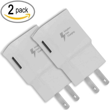 0642213796389 - OEM SAMSUNG ADAPTIVE FAST CHARGER USB WALL CHARGER FOR NOTE 4, GALAXY S6, WHITE, 2-PACK