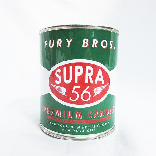 0642213849870 - FURY BROS. - SUPRA 56 SCENTED CANDLE FOR MEN, PREMIUM 1 PINT OIL CAN MAN CANDLE WITH SCENTS OF CEDAR, SANDALWOOD, CLOVE, AND PATCHOULI.