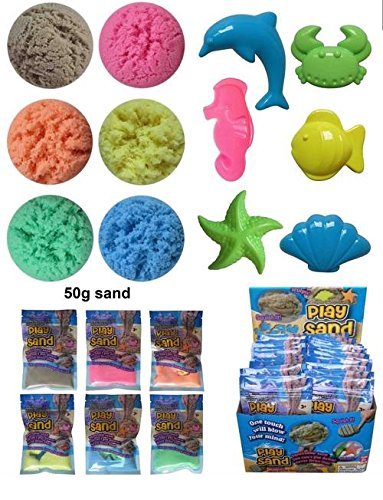 0642312840938 - PLAY SAND WITH PLASTIC MOLD KIT: (KINETIC SAND) SQUEEZABLE SAND THAT NEVER DRIES OUT - PLASTIC SHAPING MOLD INCLUDED