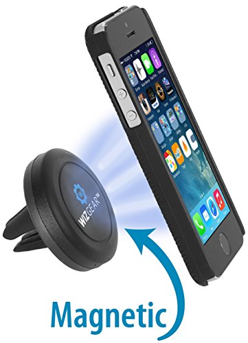 0642337798962 - CAR MOUNT, WIZGEAR™ UNIVERSAL AIR VENT MAGNETIC CAR MOUNT HOLDER, FOR CELL PHONES AND MINI TABLETS WITH FAST SWIFT-SNAPTM TECHNOLOGY, MAGNETIC CELL PHONE MOUNT