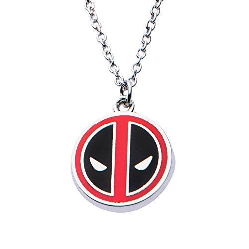 0642415294690 - WOMEN'S STAINLESS STEEL DEADPOOL PETITE ½ PENDANT WITH 18 CHAIN AND LICENSED GIFTBOX