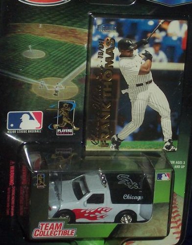 0642464993254 - CHICAGO WHITE SOX 1999 MLB DIECAST 1:64 SCALE FORD F-150 PICKUP TRUCK WITH FRANK THOMAS FLEER CARD BASEBALL TEAM WHITE ROSE COLLECTIBLE