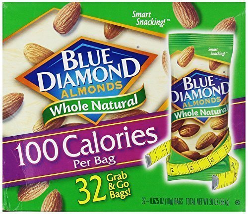 0642554862569 - BLUE DIAMOND ALMONDS 100 CALORIES PER BAG - 32 GRAB AND GO BAGS,.625 OZ (INDIVIDUAL),20 OZ (NET WEIGHT) (3 PACK)