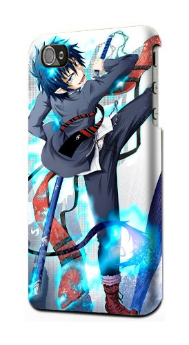 6425561425866 - BLUE EXORCIST AO NO EXORCIST RIN SNAP ON PLASTIC CASE COVER COMPATIBLE WITH APPLE IPHONE 4 AND 4S