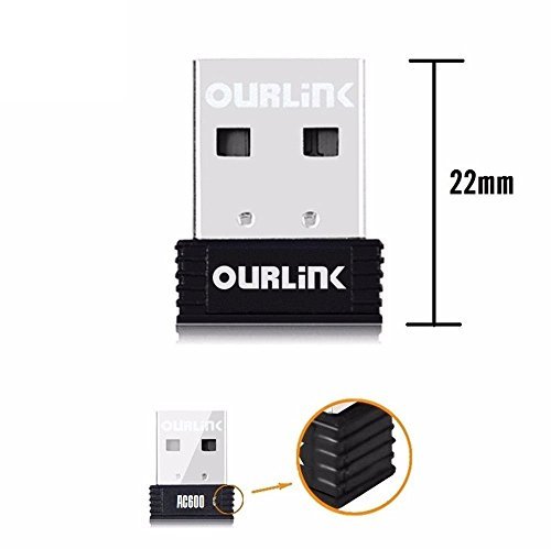 0642757254581 - GLAM HOBBY 600MBPS AC600 DUAL BAND USB WIFI DONGLE & WIRELESS NETWORK ADAPTER FOR LAPTOP / DESKTOP COMPUTER - BACKWARD COMPATIBLE WITH 802.11 A/B/G/N PRODUCTS (2.4 GHZ 150MBPS, 5GHZ 433MBPS)