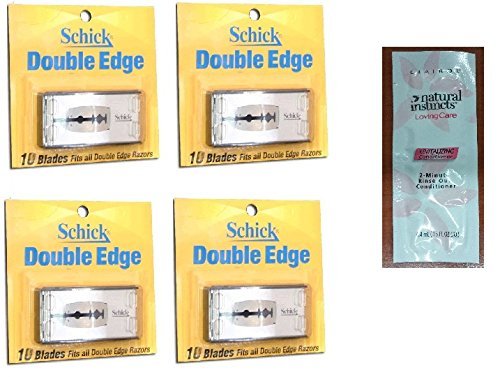 0642782859867 - SCHICK DOUBLE EDGE BLADES, 10 CT. (PACK OF 4) WITH FREE LOVING COLOR TRIAL SIZE CONDITIONER
