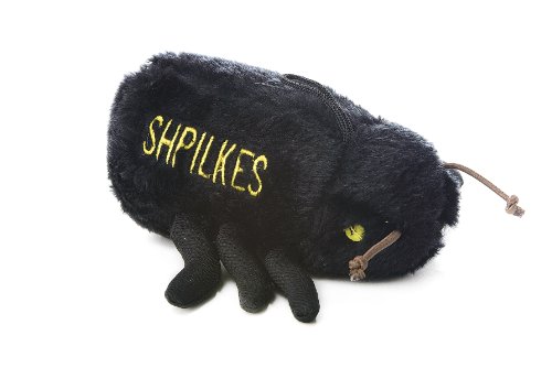 0643250956002 - COPA JUDAICA CHEWISH TREAT SHPILKES ANT SQUEAKER PLUSH DOG TOY, 6.5 BY 2.5-INCH, BLACK