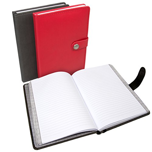 0643303909917 - 3 MARKINGS JOURNALS BY C.R. GIBSON LEATHERETTE NOTEBOOK RULED RED GRAY 256 PAGES