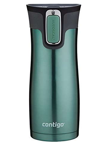0643380976895 - CONTIGO AUTOSEAL WEST LOOP STAINLESS STEEL TRAVEL MUG WITH EASY-CLEAN LID, 16-OUNCE, GREYED JADE