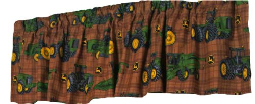 0643475611236 - JOHN DEERE BEDDING TRADITIONAL TRACTOR AND PLAID VALANCE, 84 BY 15-INCH