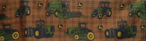 0643475611854 - JOHN DEERE BEDDING TRADITIONAL TRACTOR AND PLAID COLLECTION BED SKIRT, FULL
