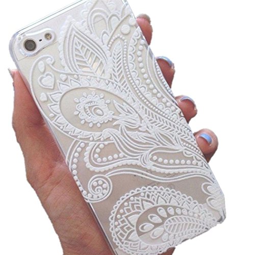 0643485199014 - GENERIC FOR IPHONE 6 HENNA WHITE FLORAL FLOWER PLASTIC CASE COVER SKIN FOR IPHONE 6 4.7INCH
