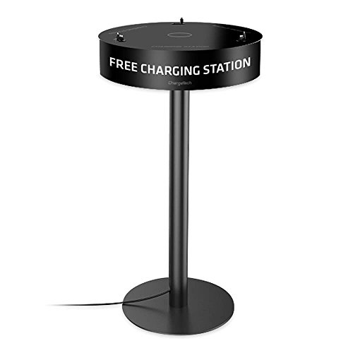 0643517490409 - POWER TABLE CELL PHONE CHARGING STATION W/ 6 UNIVERSAL CHARGING TIPS FOR ALL DEVICES + 1 WIRELESS CHARGING HOTSPOT. PERFECT FOR EVENTS, BARS, OFFICES, ETC. FULLY CUSTOMIZABLE. CHARGETECH (MODEL: TCS6)
