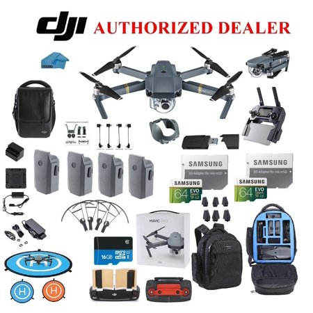 0643989149539 - DJI MAVIC PRO FLY MORE COMBO PORTABLE COLLAPSIBLE MINI RACING DRONE WITH 4 TOTAL BATTERIES, DJI TRAVEL BACKPACK + 2 64GB SANDISK EXTREME SD CARDS + 3.0 CARD READER, CAR CHARGER WITH BACKPACK