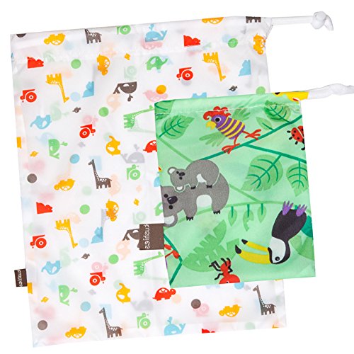 0064408001137 - KUSHIES ON THE GO WET BAGS 1 LARGE & 1 SMALL NEUTRAL
