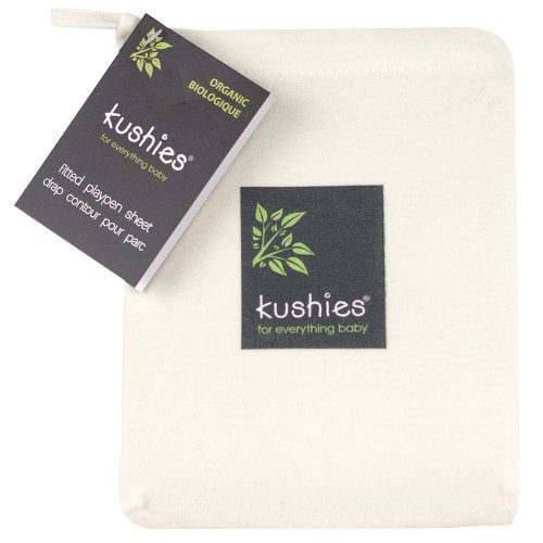 0064408831925 - KUSHIES ORGANIC JERSEY PLAY PEN FITTED SHEET, OFF-WHITE