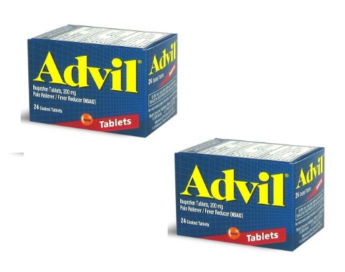 0644220047430 - ADVIL PAIN/FEVER REDUCER IBUPROFEN TABLETS 200MG - 2 PACK OF 24 TABLETS (48 COASTED TABLETS TOTAL)