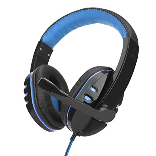 0644229431636 - HEADSET,BAOMABAO USB 3.5MM LED SURROUND STEREO GAMING HEADSET HEADBAND HEADPHONE WITH MIC FOR PC BLUE