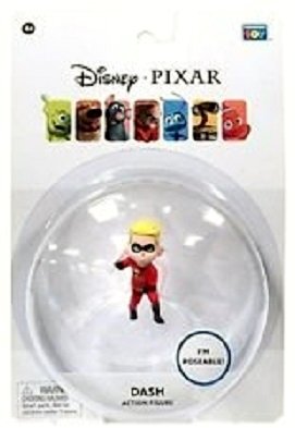 0064442000448 - DISNEY PIXAR 2 INCH TALL POSEABLE ACTION FIGURE - DASH FROM THE INCREDIBLES WITH DISPLAY BASE