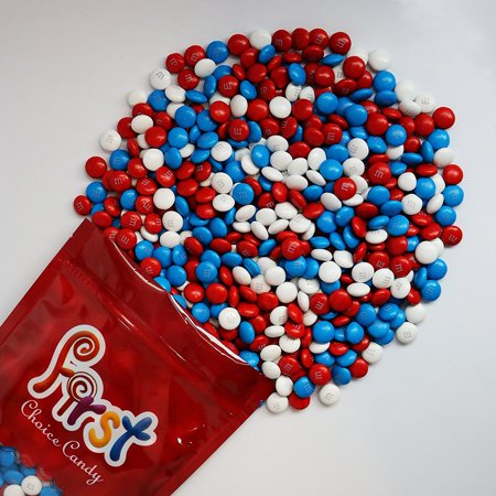 0644730285353 - M&M AMERICAN SPIRIT PATRIOTIC MILK CHOCOLATE CANDY 1 POUND RESEALABLE POUCH BAG