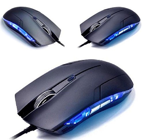 0644735894727 - COMPUTER MOUSE-START NEW COBRA OPTICAL 1600 DPI USB WIRED MOUSE FOR GAMES PC LAPTOP-BLACK
