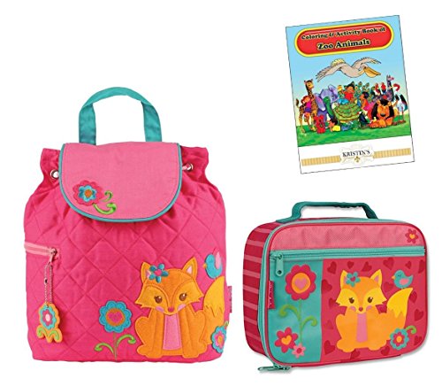 0644761969666 - STEPHEN JOSEPH QUILTED BACKPACK, LUNCH BOX, AND COLORING BOOK SET, FOX