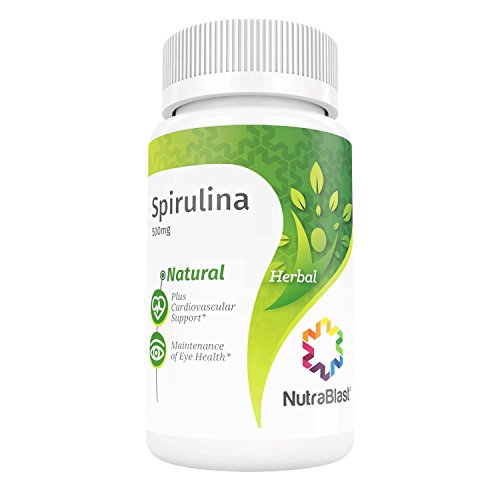 0644766065813 - NUTRABLAST SPIRULINA 500MG EARTHRISE® - NON-GMO - SUPPORTS WEIGHT LOSS, BLOOD PRESSURE, AND CHOLESTEROL LEVELS - MADE IN USA (90 VEGGIE CAPSULES)