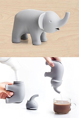 0645038958239 - SUGAR DISPENSER ELE SUGAR ELEPHANT SUGAR POURER BY QUALY DESIGN STUDIO. GREY COLOR. DESIGNER AND PRACTICAL KITCHEN OR DINING TABLE ACCESSORY. GREAT HOME DECOR PRESENT. COOL HOUSEWARMING PRESENT GIFT.