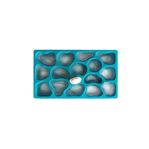 0645038958499 - COOL ICE CUBE MOLD POLAR ICE TRAY DAY OCEAN BY QUALY DESIGN STUDIO. SILICON ICE TRAY IN BLUE COLOR. GREAT TO MAKE UNIQUE SHAPED ICE CUBES.