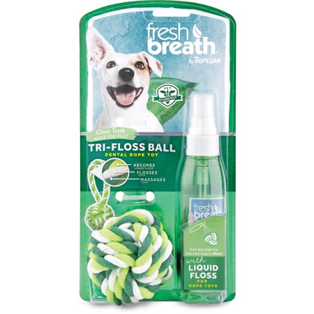 0645095001268 - FRESH BREATH LIQUIDFLOSS + TRIFLOSSBALL SMALL DOGS