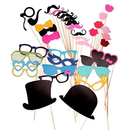 0645120227182 - 36 COLORFUL PROPS FOR PARTY FUN WEDDING FAVOR CHRISTMAS BIRTHDAY FAVOR WITH GREEN GLASSES