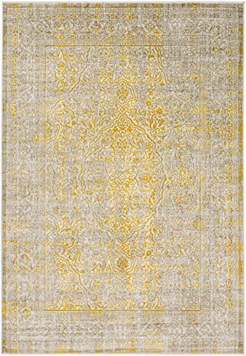 0645189180381 - SURYA TRADITIONAL RECTANGLE AREA RUG 5'2X7'6 YELLOW-NEUTRAL JAX COLLECTION