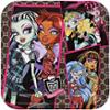 0645416447317 - MONSTER HIGH 9 SQUARE PLATES, 8 COUNT, PARTY SUPPLIES