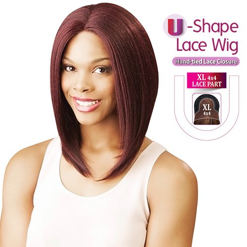 0645719249540 - NEW BORN FREE SYNTHETIC LACE FRONT WIG MAGIC LACE U-SHAPE LACE WIG MLU01 (DYX1B/BROWN)