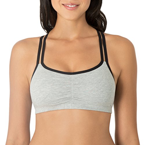 Fruit of the Loom Women's Cotton Pullover Sport Bra (Pack of 3