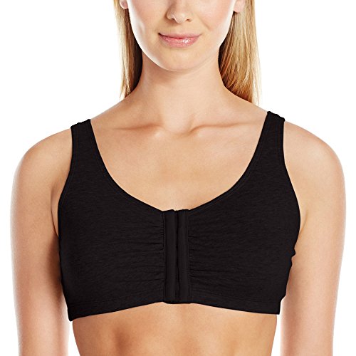 0646007675966 - FRUIT OF THE LOOM WOMEN'S FRONT CLOSE BUILTUP SPORTS BRA, BLACK, 38